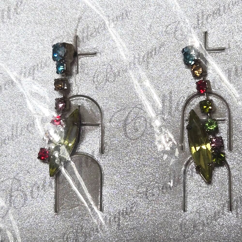 Boutique Collection Multicolor Rhinestone Necklace & Earring Set - Picture 2 of 4